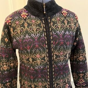 Vintage Icelandic Designs Wool Zip Sweater-Jacket